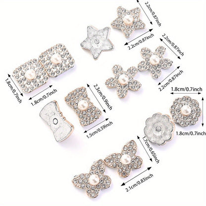 Mix CCB Flower Star Butterfly Flatback Rhinestone Beads