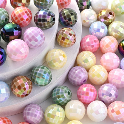UV Faceted Round Acrylic Beads