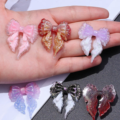 Glow Gradient Bow Resin Patches