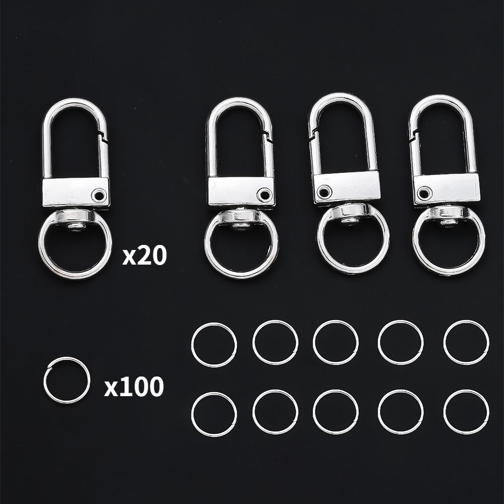 20-Piece Keychain Set with 100 Hanging Rings