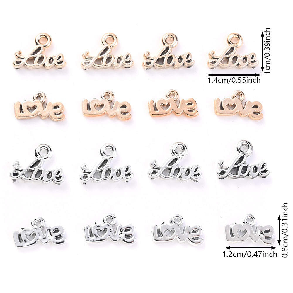 100PCS CCB LOVE Letter Pendant Set