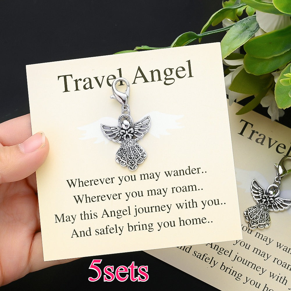 Vintage Angel Feather Keychain Gift Set
