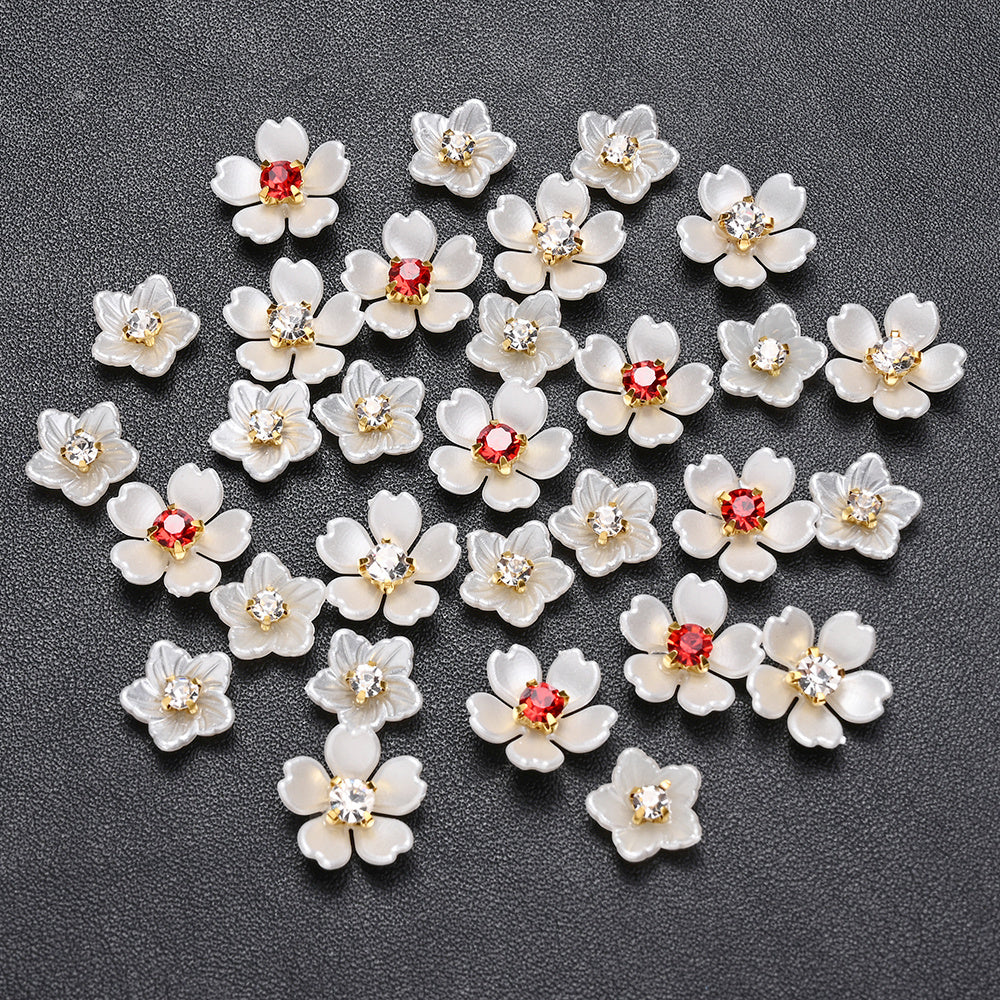Acrylic Rhinestone Flower Patches