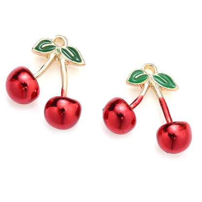 2PCS Fruit Series Alloy Pendant Set