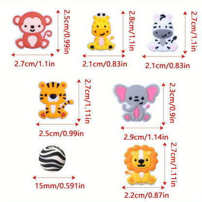 Assorted Silicone Animal Beads