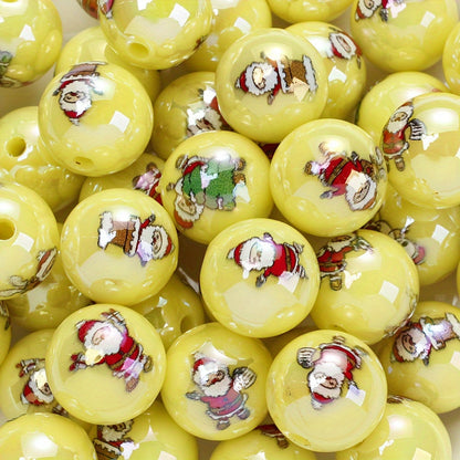 Christmas Printed Acrylic Beads