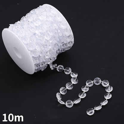 10m 10mm Transparent Acrylic Bead Chain Roll