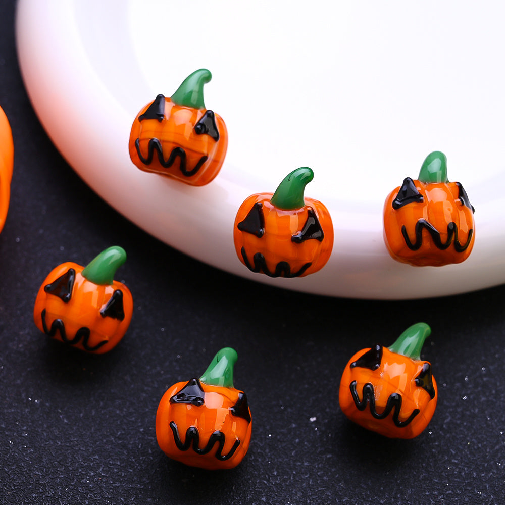 Orange Pumpkin Plastic Beads