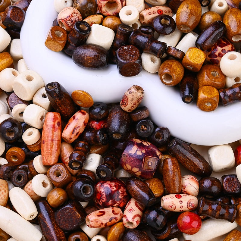 Vintage Wooden Beads Set