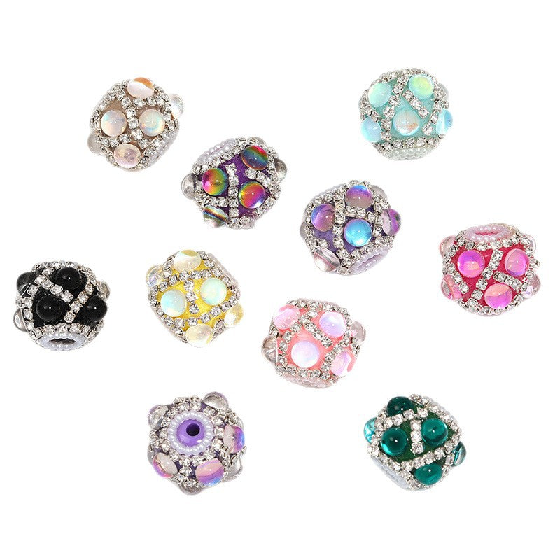 Retro Cat Eye Round Acrylic Beads