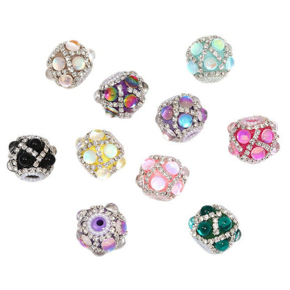 Retro Cat Eye Round Acrylic Beads