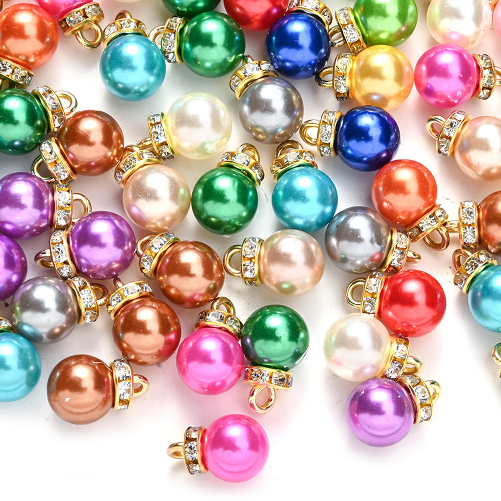 10x14 mm Christmas Acrylic Rhinestone Pendant Charms