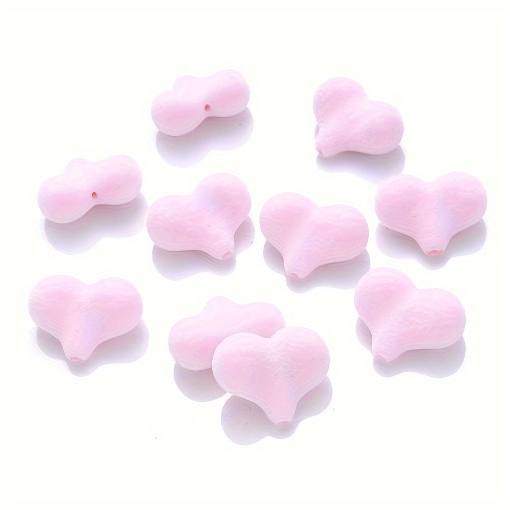 Fleece Heart Acrylic Beads