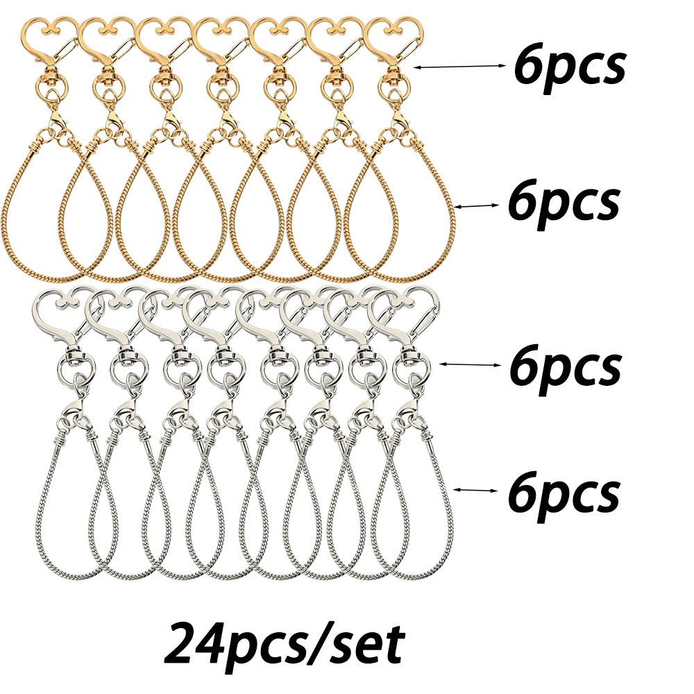 Blank Beadable Keychain Set