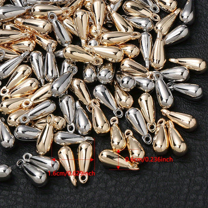 Gold & Silver CCB Plastic Pendants