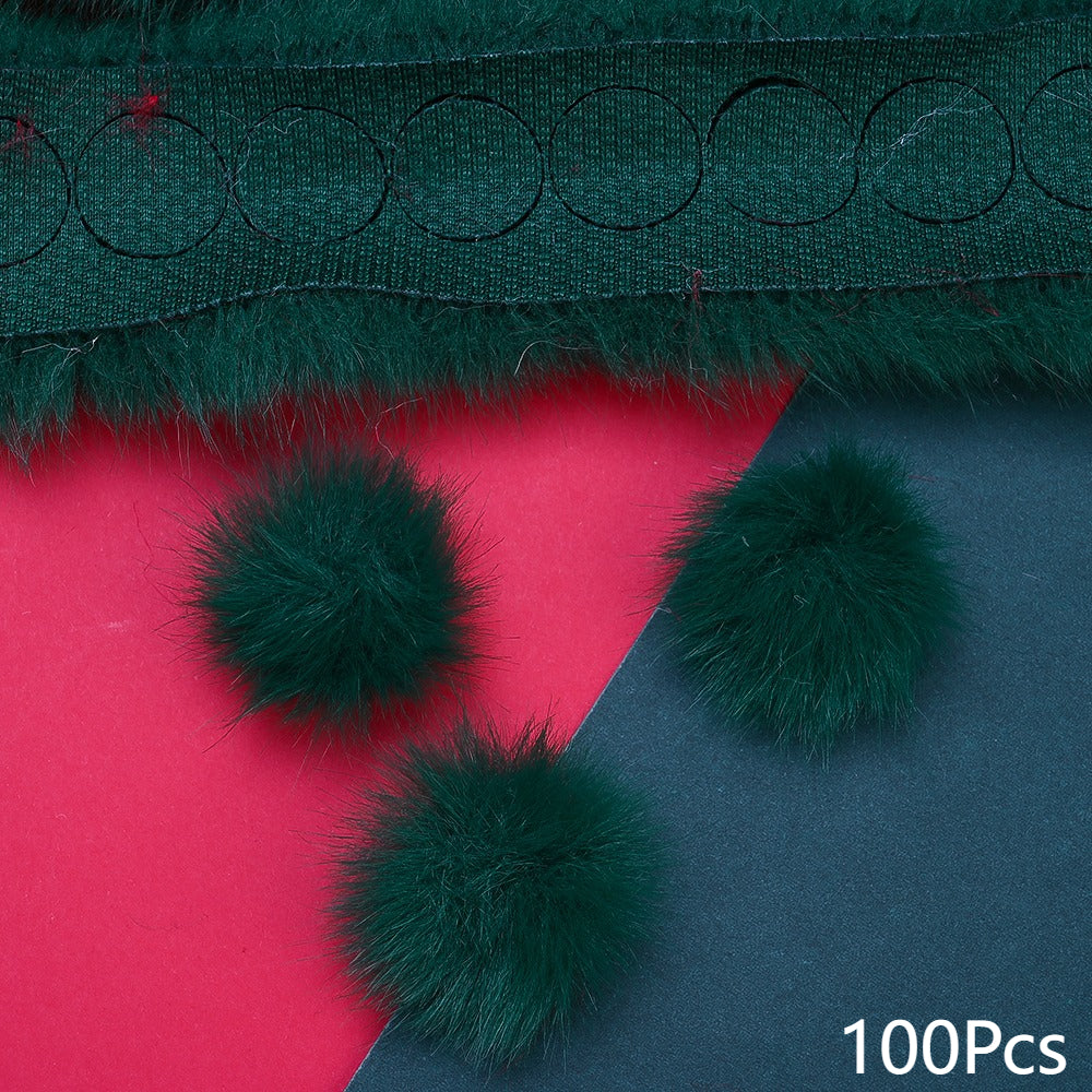3.5 cm Artificial Mink Wool Buckle Embellishments