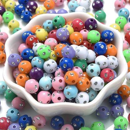 100PCS 8mm Acrylic Bead Set