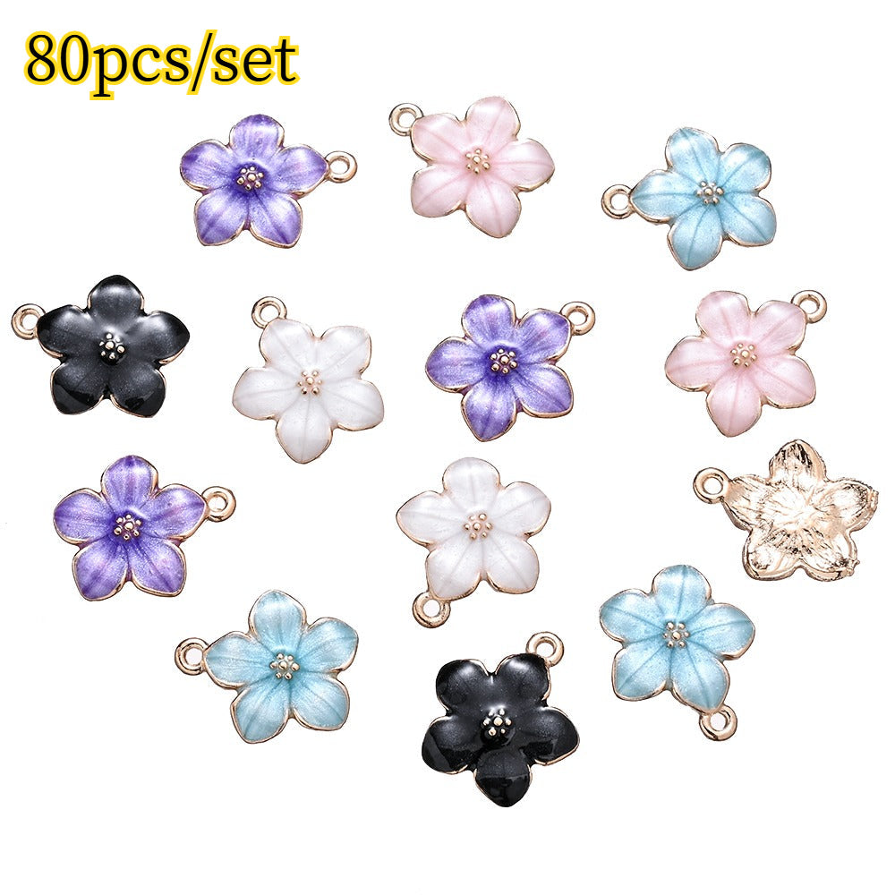 Enamel Hibiscus Flower Charms