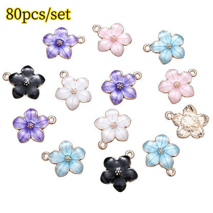 Enamel Hibiscus Flower Charms