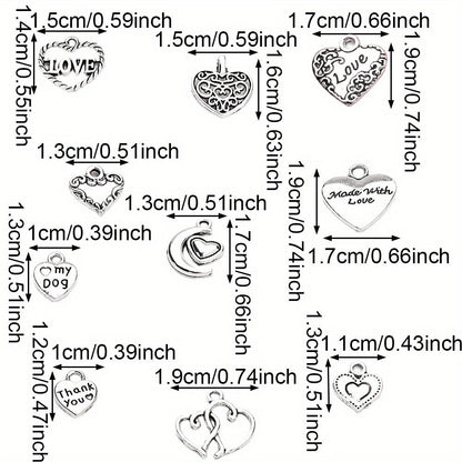 Vintage Metal Heart Pendants