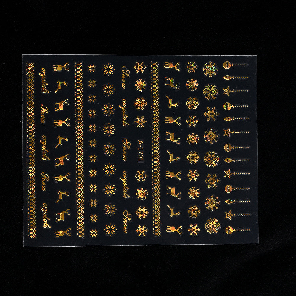 Gold Pattern Manicure Stickers