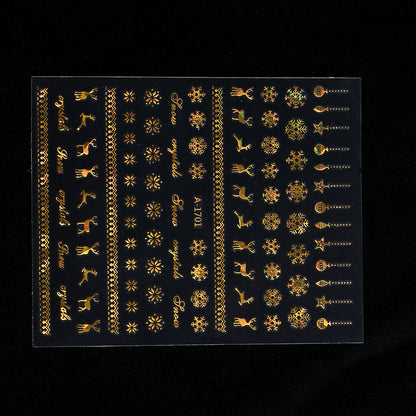 Gold Pattern Manicure Stickers