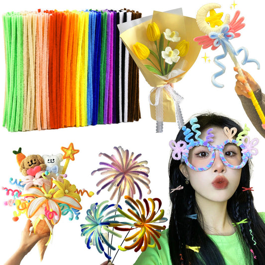 Random Color Plush Twisting Sticks