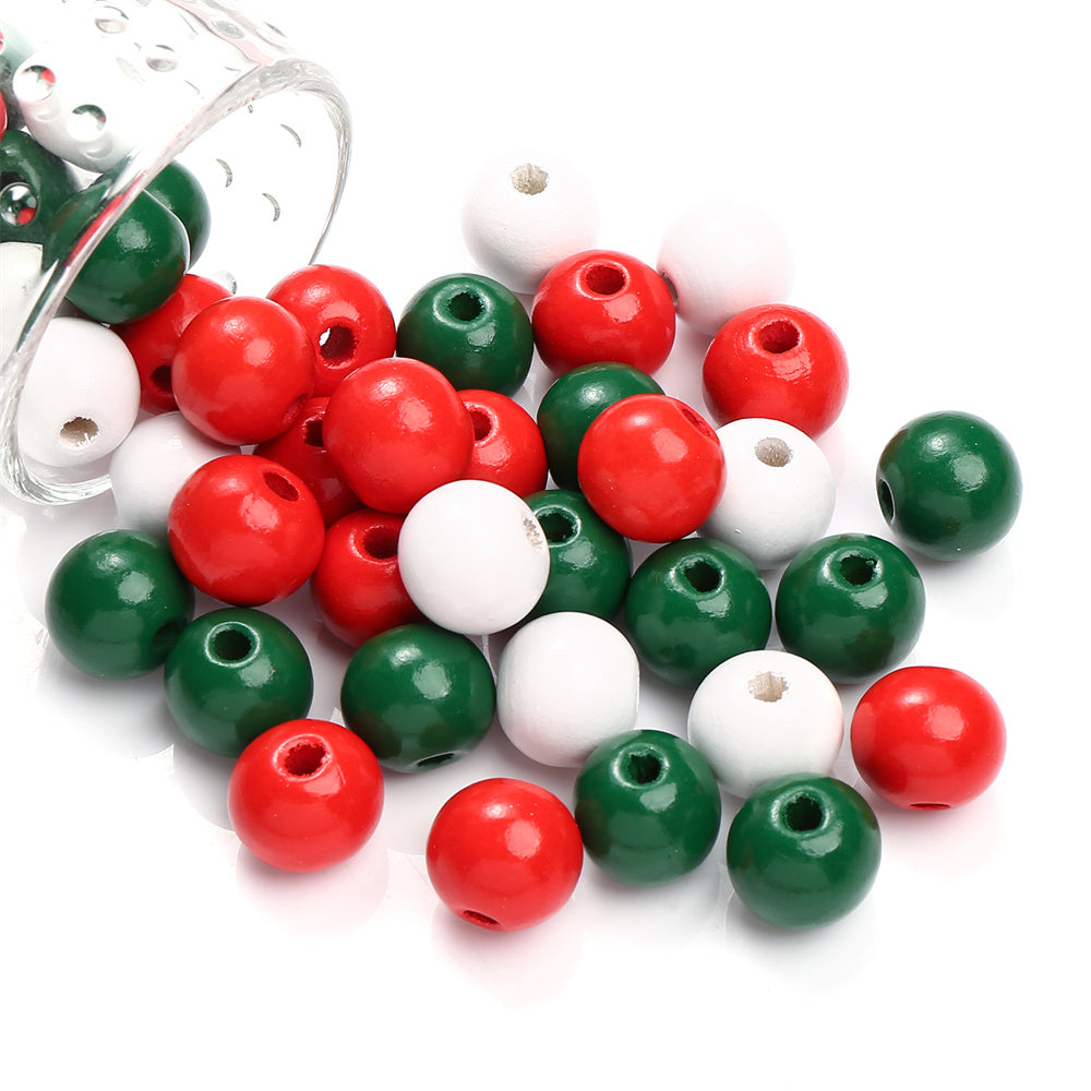 Mixed Color Round Wooden Beads