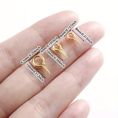 600-Piece Multicolor Screw Eye Pins