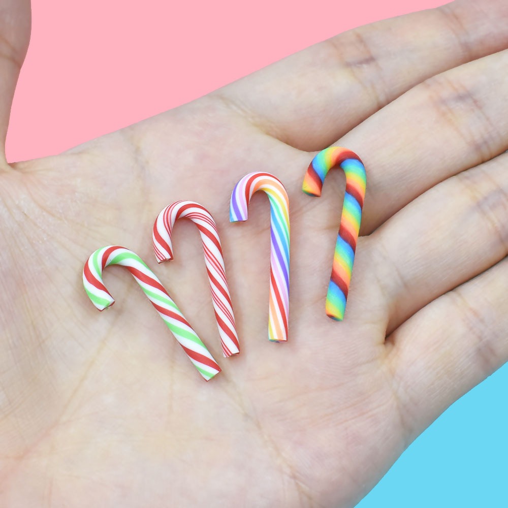 Christmas Candy Cane Resin Cabochons