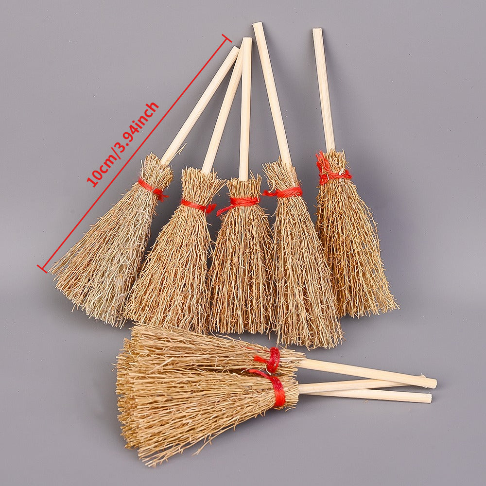 10 cm Brown Mini Broom Charms