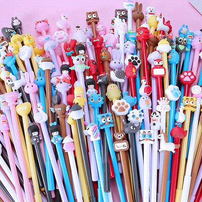 20-Piece Assorted Animal Silicone Gel Ink Pens