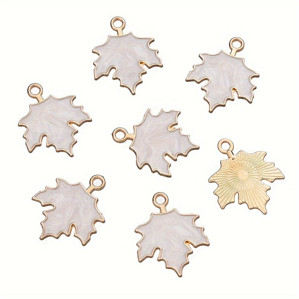 10PCS Alloy Maple Leaf Pendant Set