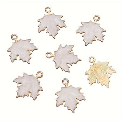 10PCS Alloy Maple Leaf Pendant Set