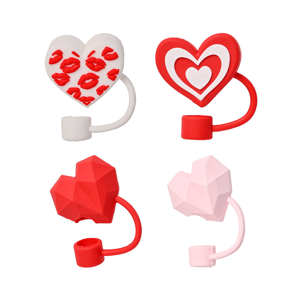 29x34 mm PVC Love Straw Caps
