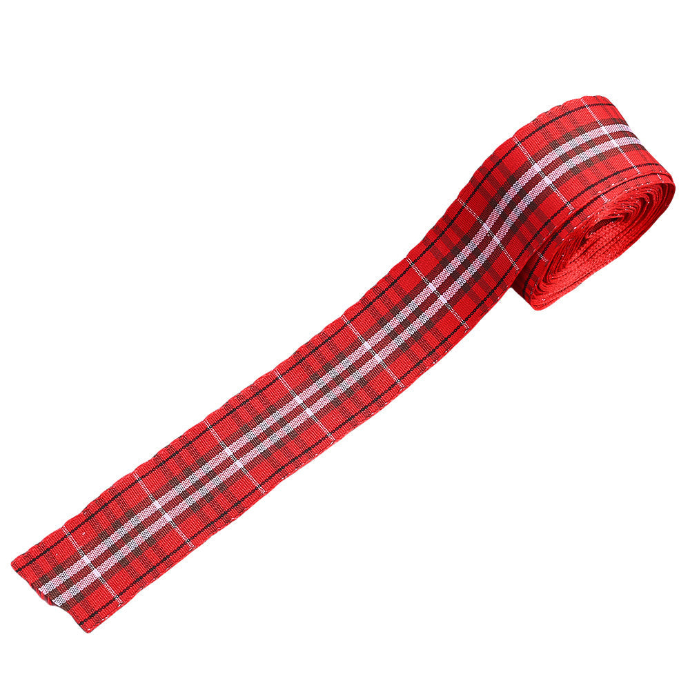 Christmas Plaid Polyester Ribbon