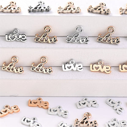 100PCS CCB LOVE Letter Pendant Set