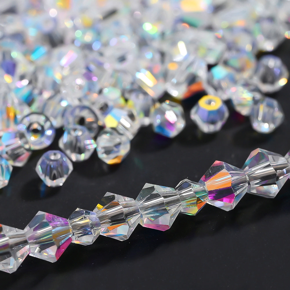 3/4 mm AB Glass Rhombus Beads