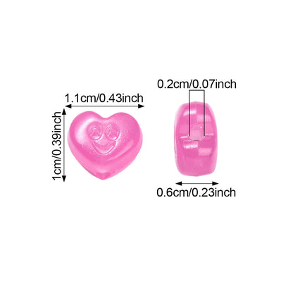 Luminous Heart Acrylic Beads