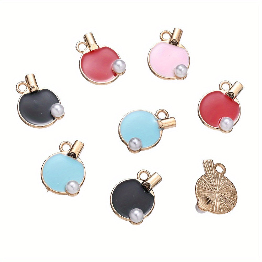 10PCS 12×17mm Colorful Table Tennis Acrylic Pendant Set