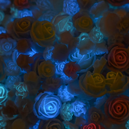 Glowing Rose Acrylic Beads