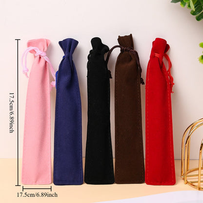 17.5x3.5 cm Flannel Pencil Storage Bags