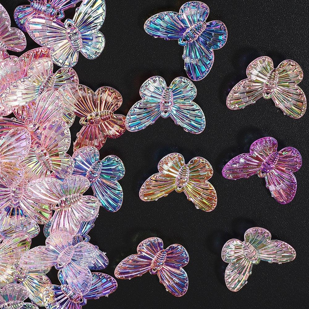 AB Butterfly Charm Beads