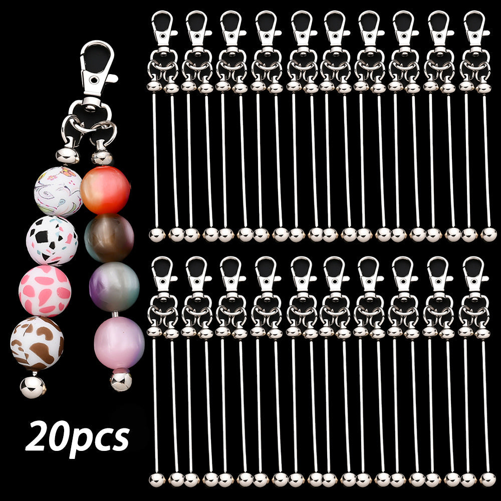 Double Blank Bar Beadable Keychain Set