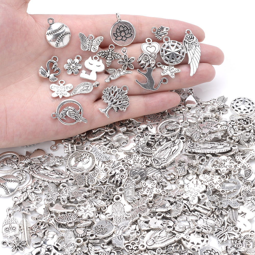 150 g Mixed Silver Charms Set