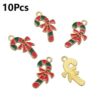 10/18PCS 13–29mm Christmas Alloy Pendant Set