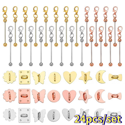 Beadable Self-Adhesive Keychain Hooks