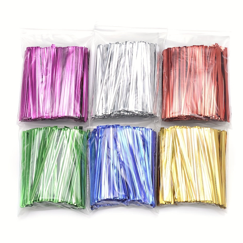 800-Piece 4 mm Gold Metal Wire Ties