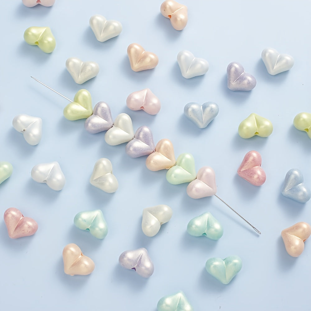 Macaron Heart Acrylic Beads