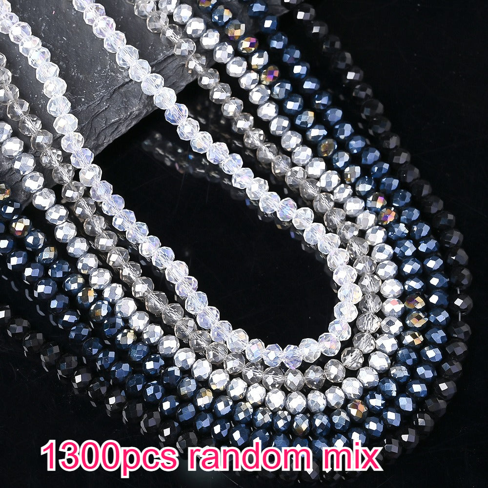 Colorful Crystal Faceted Spacer Beads Set